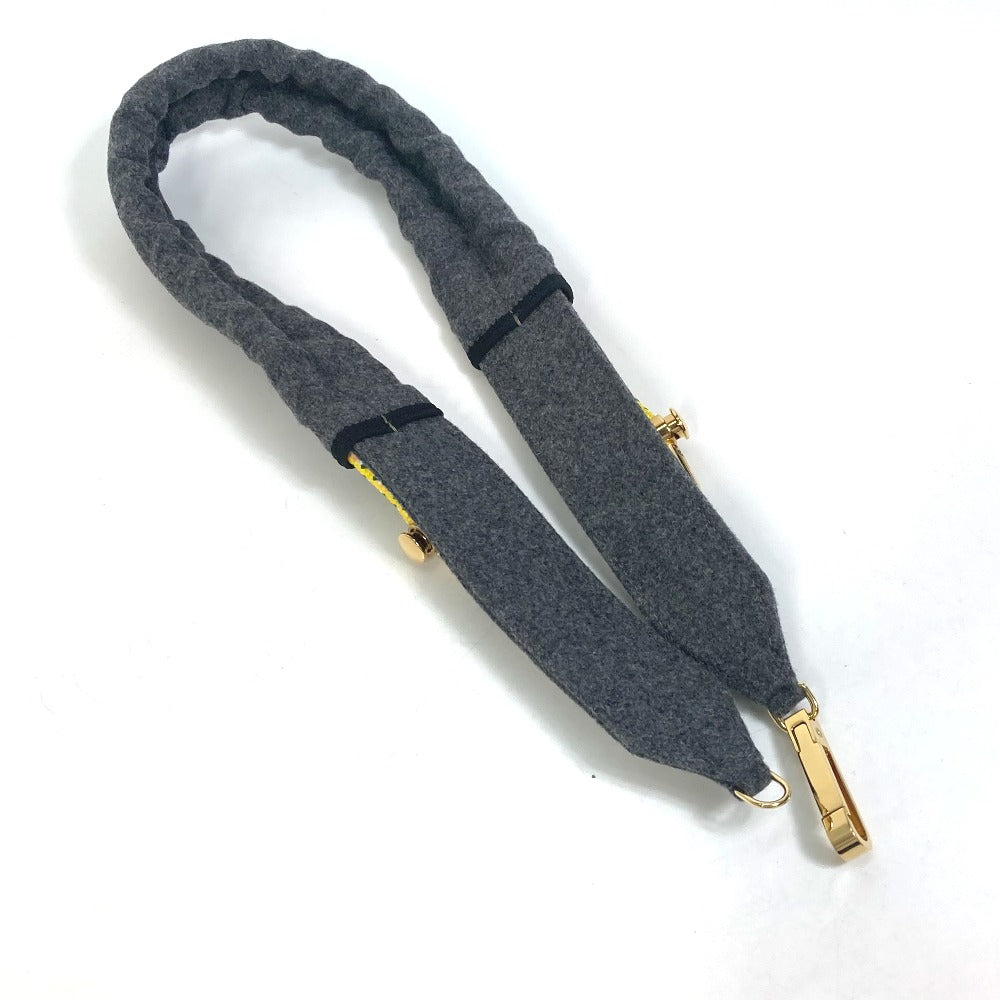 FENDI belt 8C0627 felt gray belt Women Used Authentic