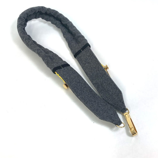 FENDI belt 8C0627 felt gray belt Women Used Authentic