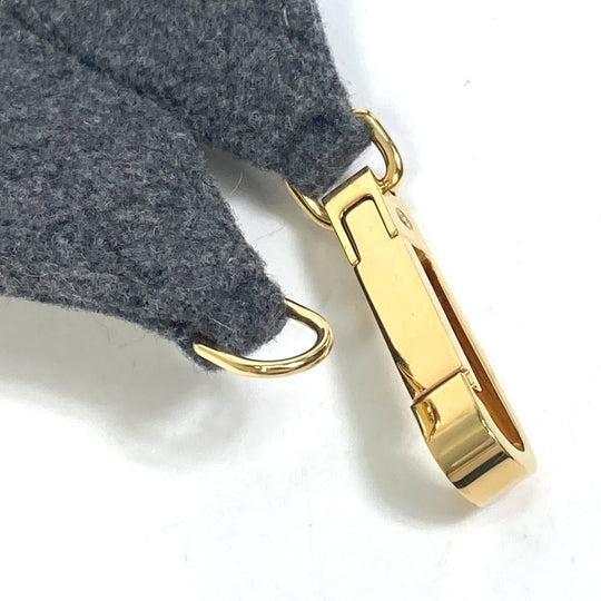 FENDI belt 8C0627 felt gray belt Women Used Authentic