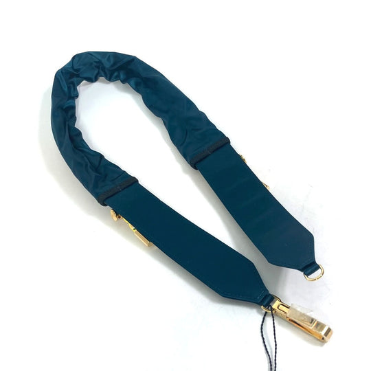 FENDI belt 8C0627 Satin canvas Blue type belt Women Used Authentic