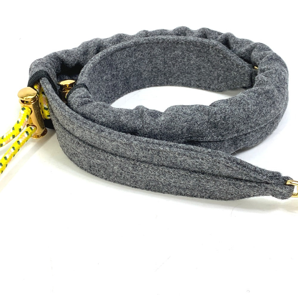 FENDI Shoulder strap 8C0627 felt gray Strap you Women Used Authentic