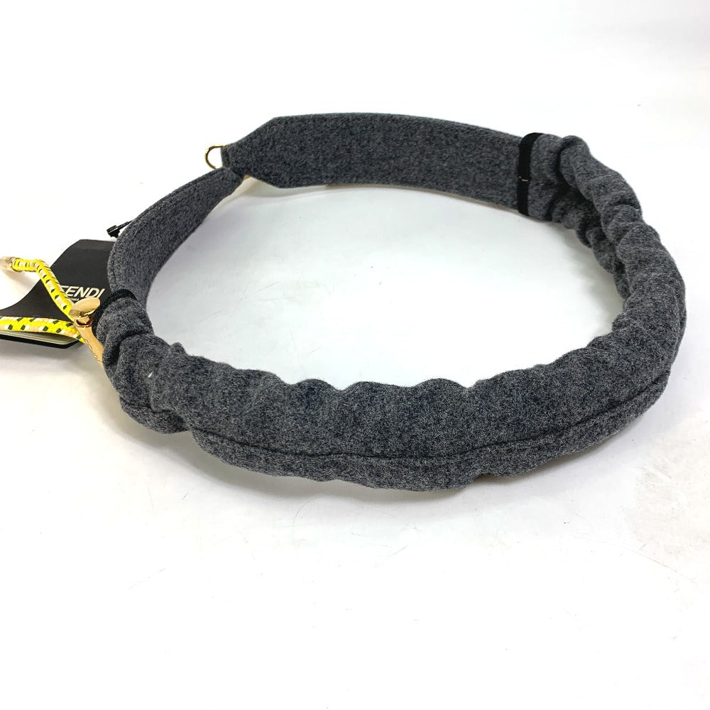 FENDI Shoulder strap 8C0627 felt gray Strap you Women Used Authentic