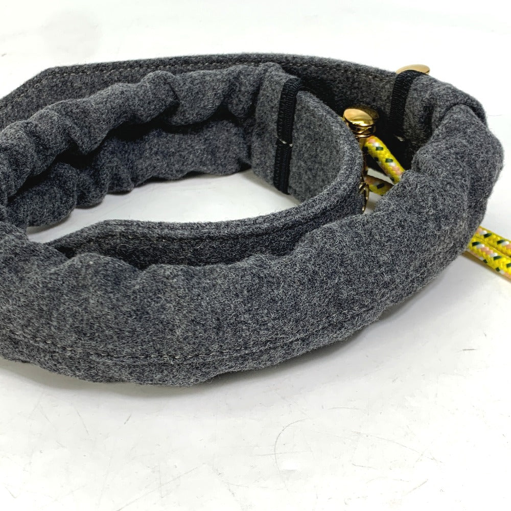 FENDI Shoulder strap 8C0627 felt gray Strap you Women Used Authentic