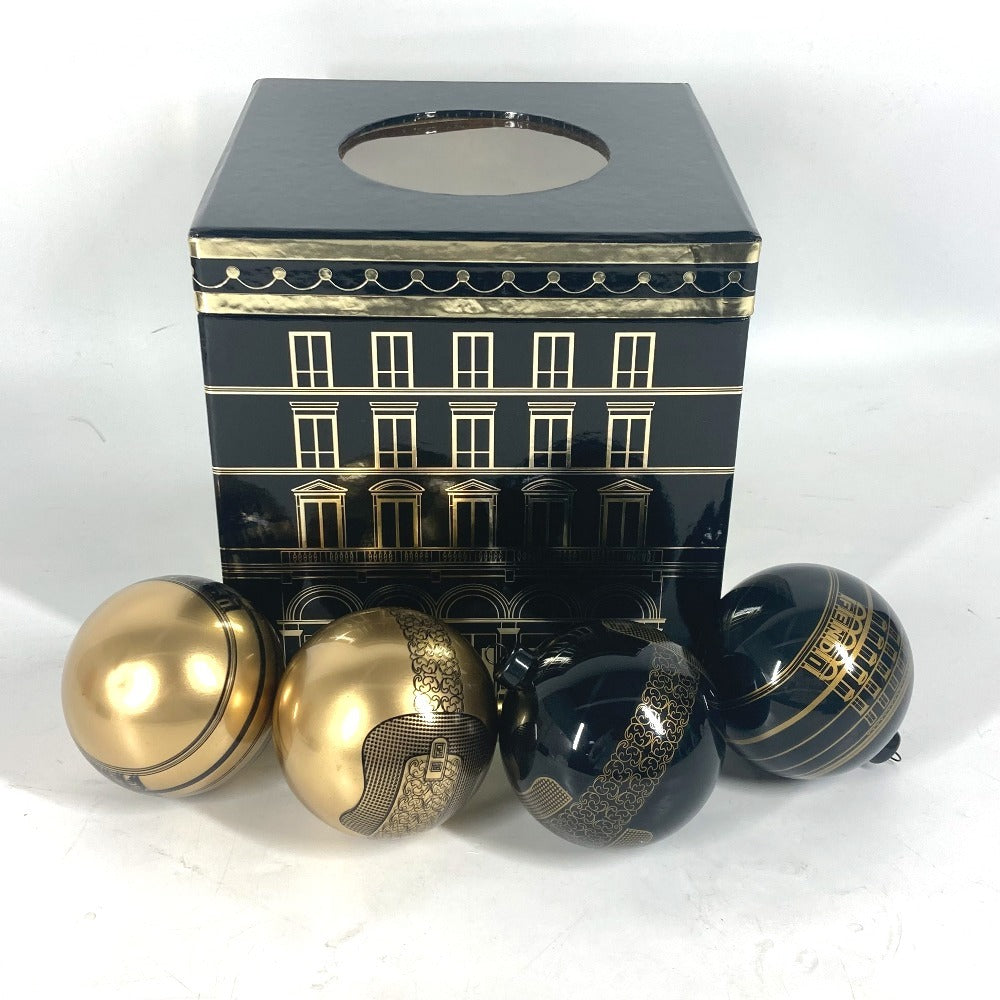 FENDI charm plastic gold Xmas Christmas ball logo Christmas ornaments unisex(Unisex) Used Authentic