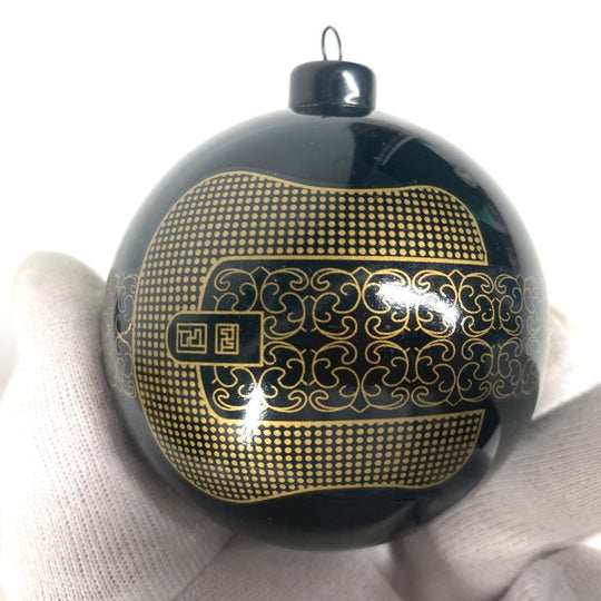 FENDI charm plastic gold Xmas Christmas ball logo Christmas ornaments unisex(Unisex) Used Authentic