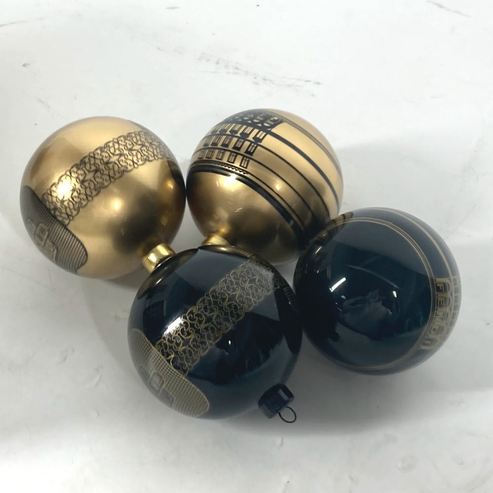 FENDI charm plastic gold Xmas Christmas ball logo Christmas ornaments unisex(Unisex) Used Authentic