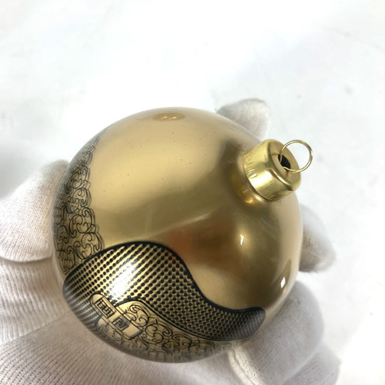 FENDI charm plastic gold Xmas Christmas ball logo Christmas ornaments unisex(Unisex) Used Authentic