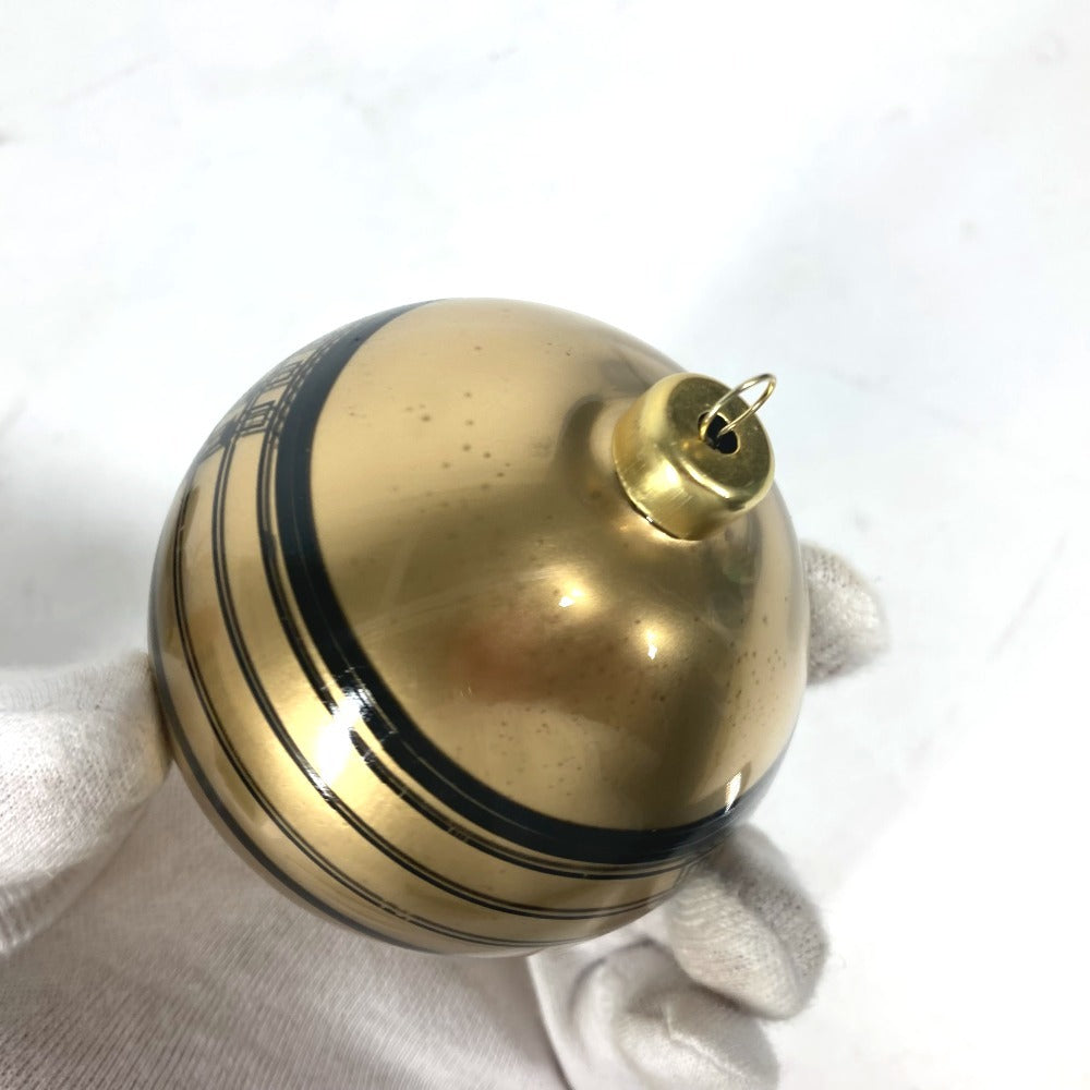 FENDI charm plastic gold Xmas Christmas ball logo Christmas ornaments unisex(Unisex) Used Authentic