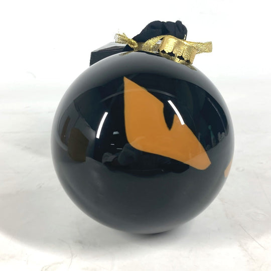 FENDI charm plastic black Xmas Christmas ball logo Monster Christmas Ornaments unisex(Unisex) Used Authentic