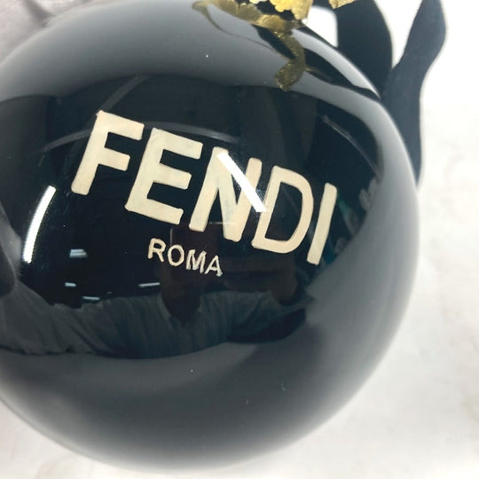 FENDI charm plastic black Xmas Christmas ball logo Monster Christmas Ornaments unisex(Unisex) Used Authentic