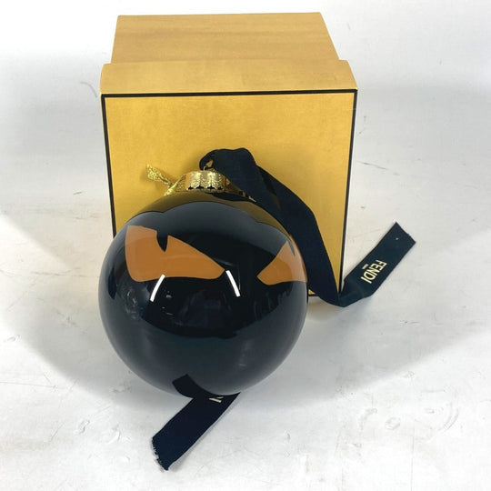 FENDI charm plastic black Xmas Christmas ball logo Monster Christmas Ornaments unisex(Unisex) Used Authentic