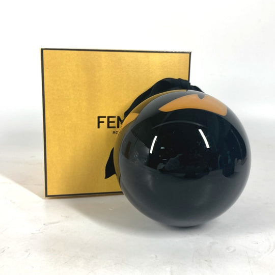 FENDI charm plastic black Xmas Christmas ball logo Christmas Ornament Monster unisex(Unisex) Used Authentic
