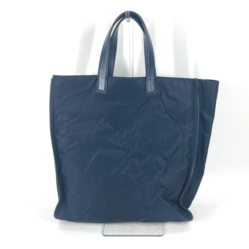 FENDI Tote Bag 7VA367 Nylon, Leather Navy Shoulder Bag monster mens Used Authentic