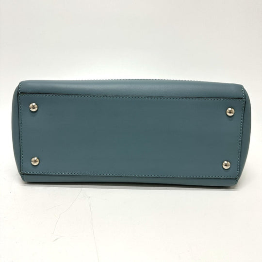 FENDI Handbag 8BN293 leather blue Dot com Women Used Authentic