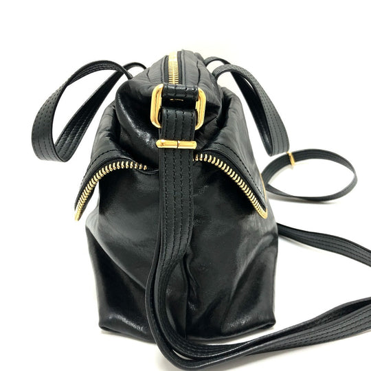 FENDI Business bag 8BT177 leather black Zip It mens Used Authentic