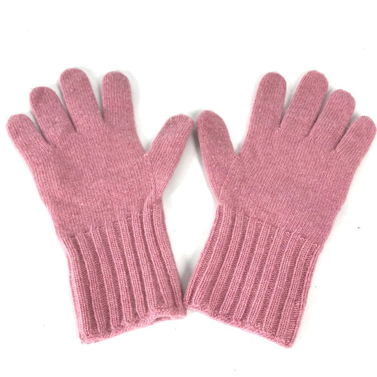 FENDI gloves FXY554 Wool / cashmere pink Zucca patch Women Used Authentic