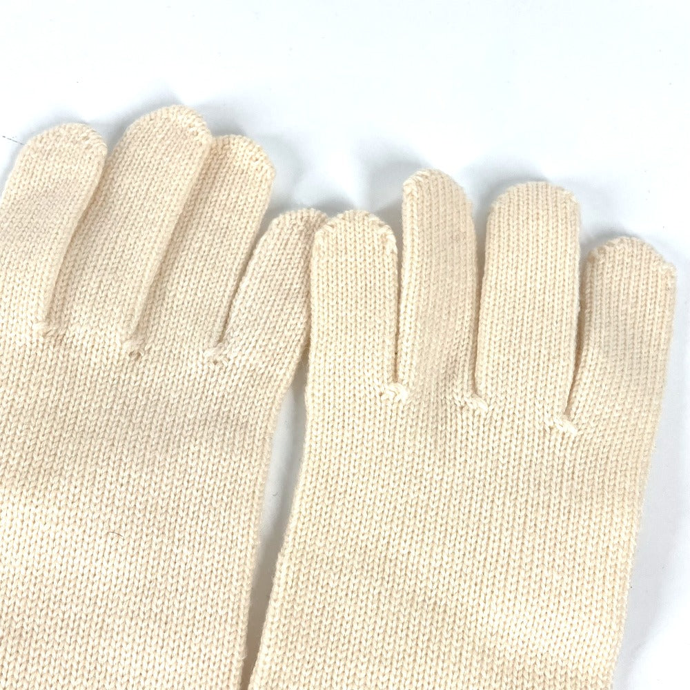 FENDI gloves wool pink Zucca Women Used Authentic
