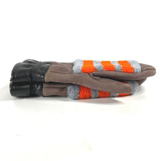 FENDI gloves FXY018 Angola gray Mouton Women M Used Authentic