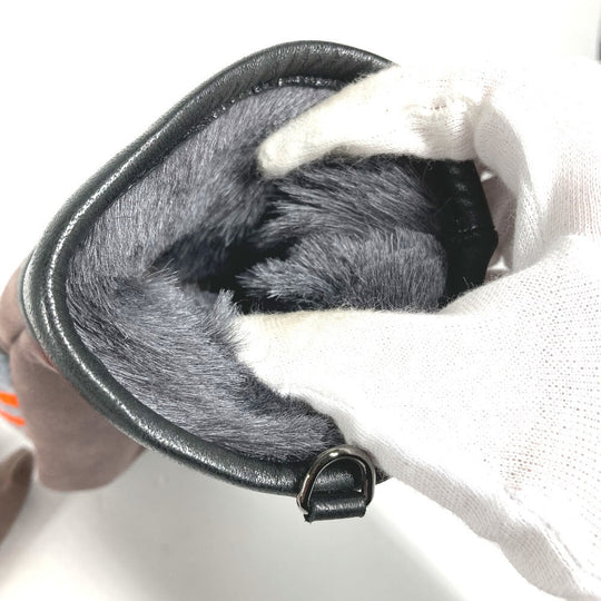 FENDI gloves FXY018 Angola gray Mouton Women M Used Authentic