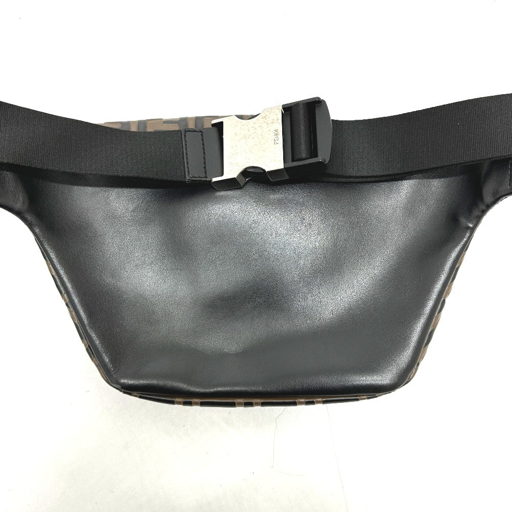 FENDI Sling bag 7VA434 leather Brown Bag Cross Sling Bag Shoulder Bag Zucca mens Used Authentic