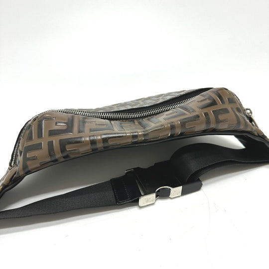 FENDI Sling bag 7VA434 leather Brown Bag Cross Sling Bag Shoulder Bag Zucca mens Used Authentic
