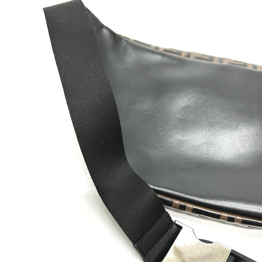 FENDI Sling bag 7VA434 leather Brown Bag Cross Sling Bag Shoulder Bag Zucca mens Used Authentic