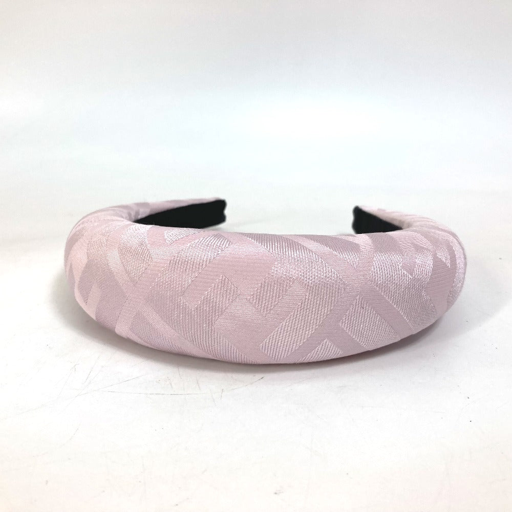 FENDI hair accessory FXQ646 silk pink Zucca Women Used Authentic
