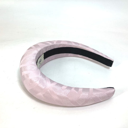 FENDI hair accessory FXQ646 silk pink Zucca Women Used Authentic