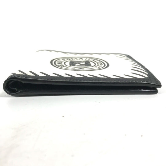 FENDI Folded wallet 7M0169 leather white Compact wallet Joshua Vides Collaboration mens Used Authentic