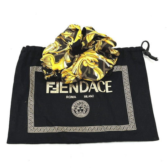 FENDI hair accessory silk black Versace collaboration versace Fendace FENDACE Women Used Authentic