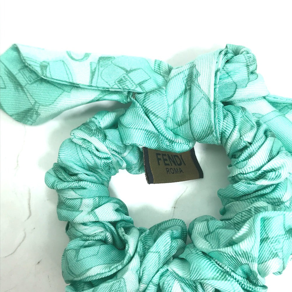 FENDI hair accessory silk green Ribbon Ribon Women Used Authentic