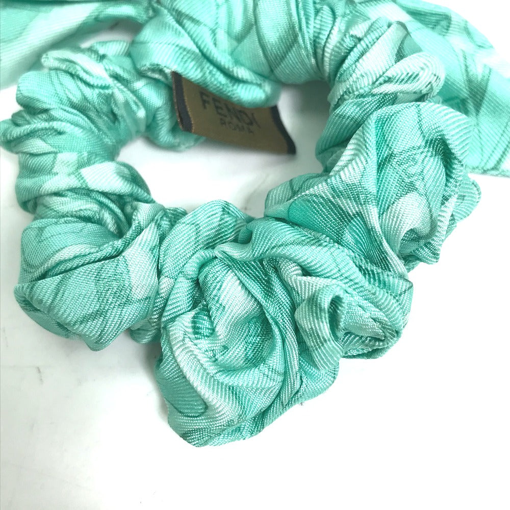 FENDI hair accessory silk green Ribbon Ribon Women Used Authentic