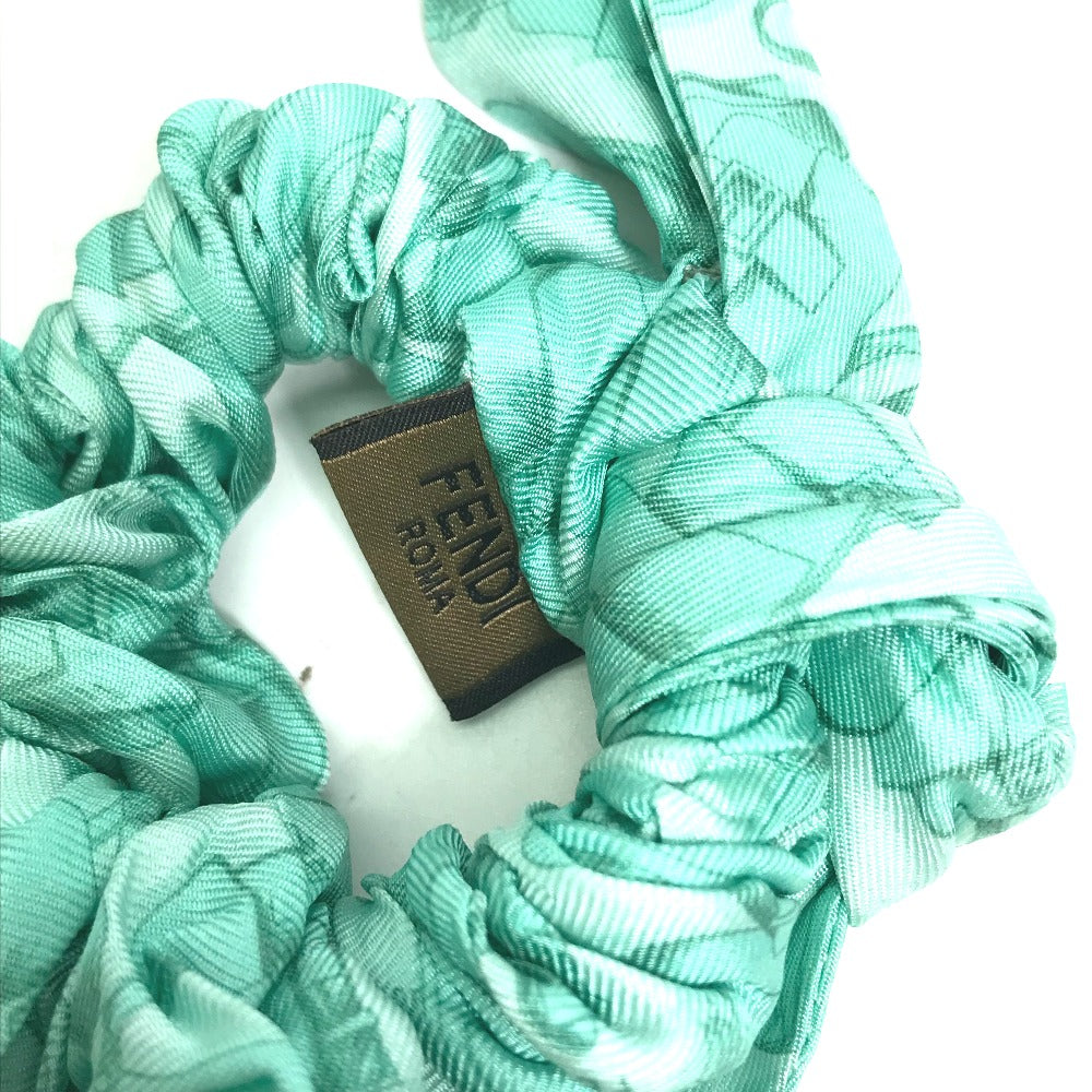 FENDI hair accessory silk green Ribbon Ribon Women Used Authentic