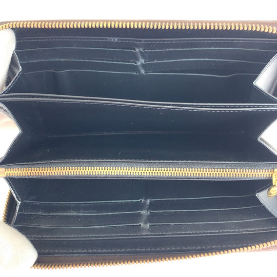 LOUIS VUITTON Long Wallet Purse M52746 Monogram canvas Brown Gold Metal Long Wallet Purse Zip Around monogram trunk time Zippy wallet Women Used Authentic