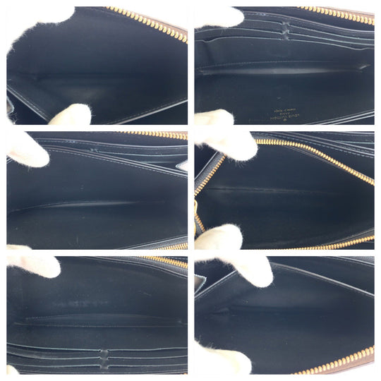 LOUIS VUITTON Long Wallet Purse M52746 Monogram canvas Brown Gold Metal Long Wallet Purse Zip Around monogram trunk time Zippy wallet Women Used Authentic