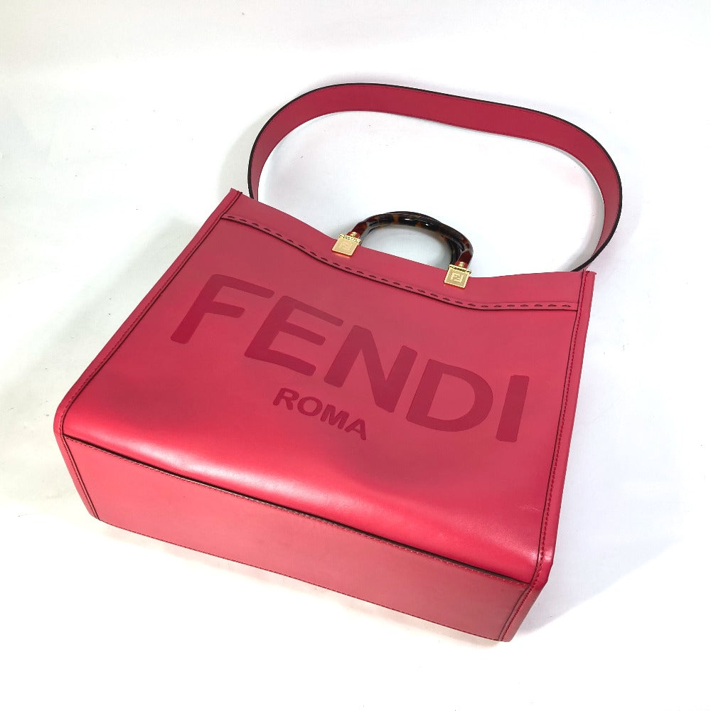 FENDI Tote Bag 8BH386 leather pink Shoulder Bag Sunshine shopper