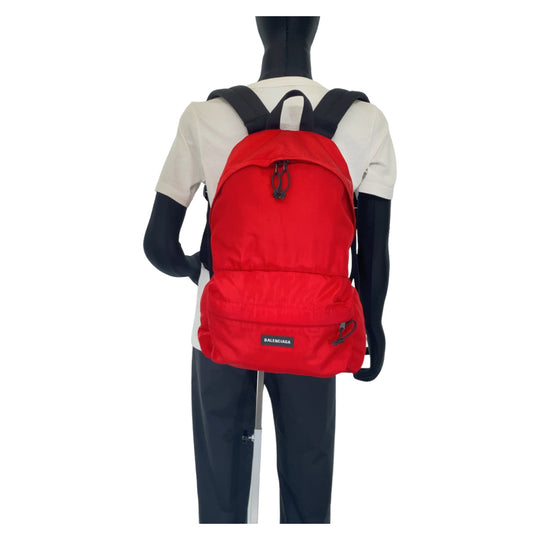 BALENCIAGA Backpack 503221 Nylon red red black black Backpack Backpack Explorer mens Used Authentic