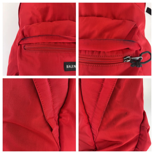 BALENCIAGA Backpack 503221 Nylon red red black black Backpack Backpack Explorer mens Used Authentic