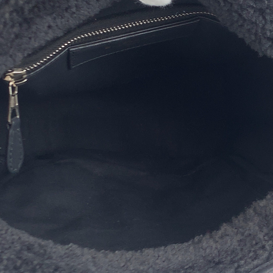 BALENCIAGA Tote Bag 452458 Leather, Mouton Black Silver Metal 2way Tote Bag Handbag Shoulder Bag Unisex Bazaar shopper Women Used Authentic