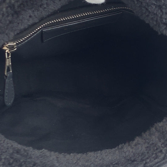 BALENCIAGA Tote Bag 452458 Leather, Mouton Black Silver Metal 2way Tote Bag Handbag Shoulder Bag Unisex Bazaar shopper Women Used Authentic