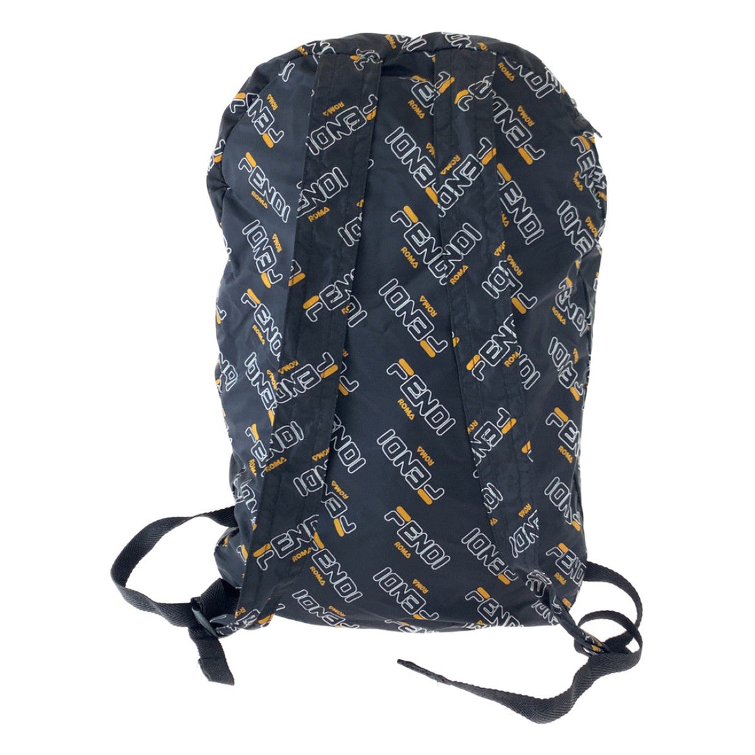 FENDI Backpack Nylon Black black Backpack Backpack Eco Bag Phila Collaboration Foldable Women Used Authentic