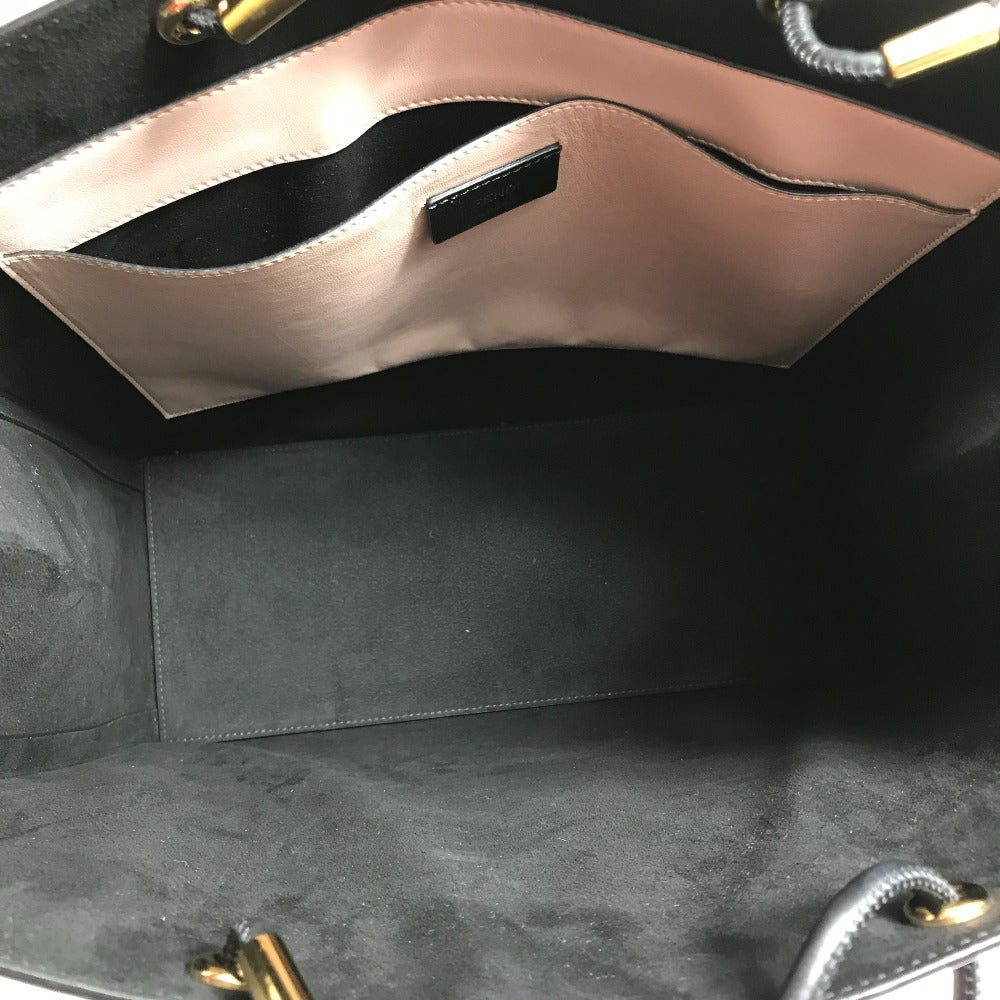 FENDI Tote Bag 8BH383 leather Light pink Shopping bag Women Used Authentic