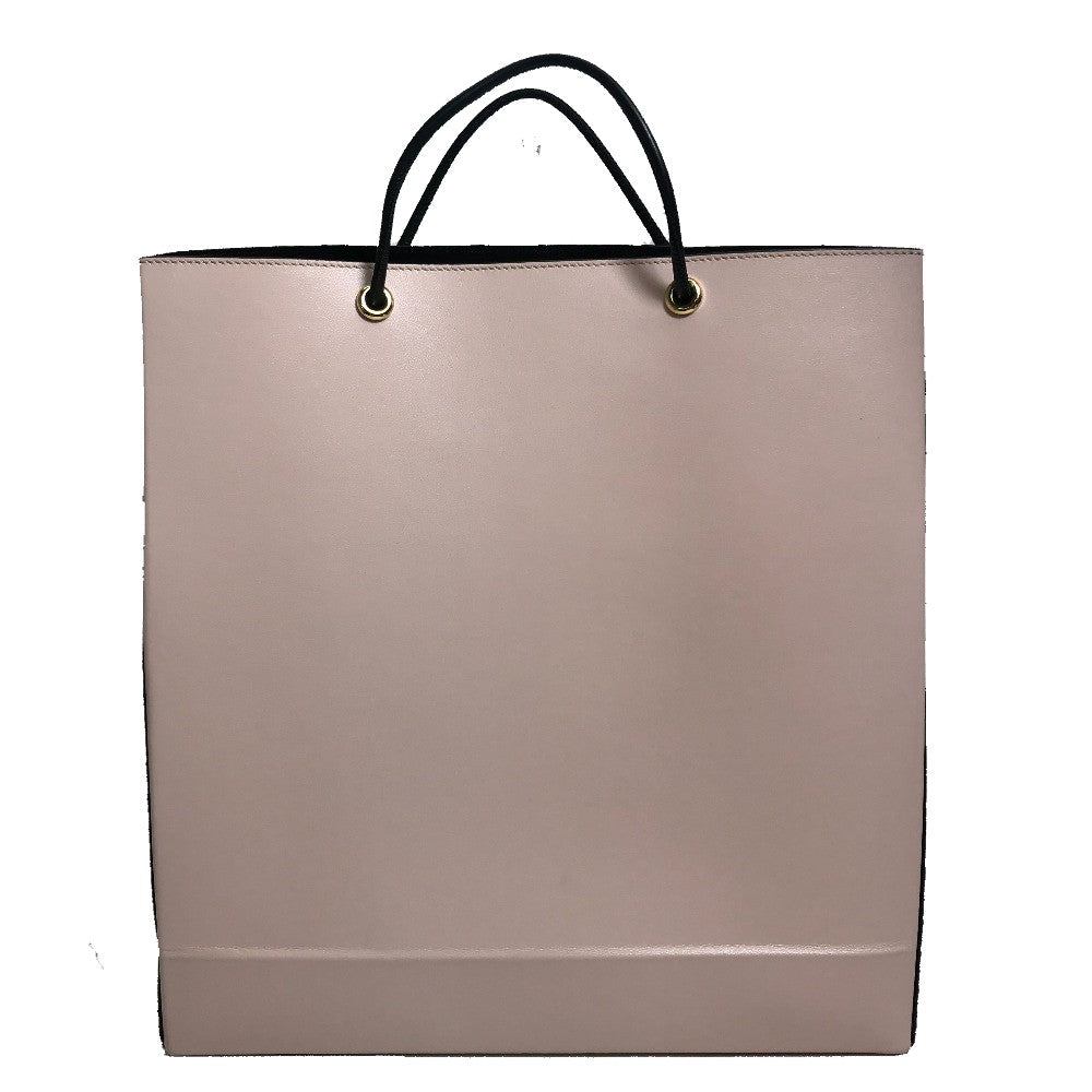 FENDI Tote Bag 8BH383 leather Light pink Shopping bag Women Used Authentic