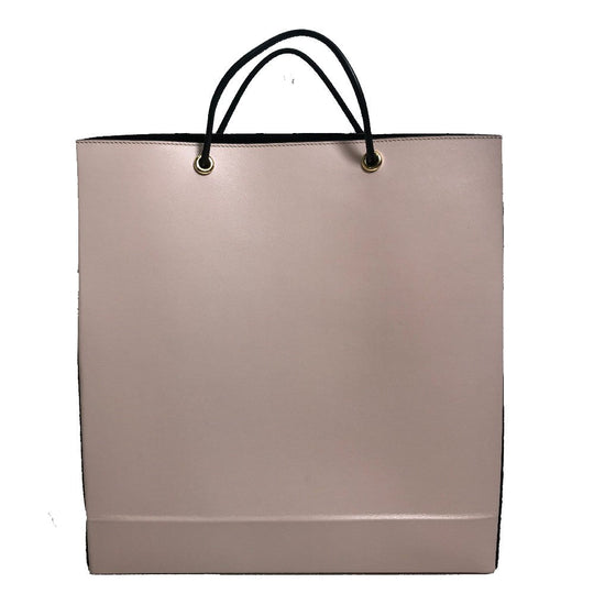 FENDI Tote Bag 8BH383 leather Light pink Shopping bag Women Used Authentic
