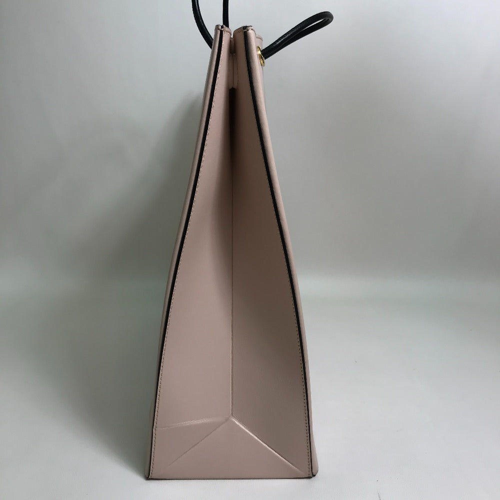 FENDI Tote Bag 8BH383 leather Light pink Shopping bag Women Used Authentic