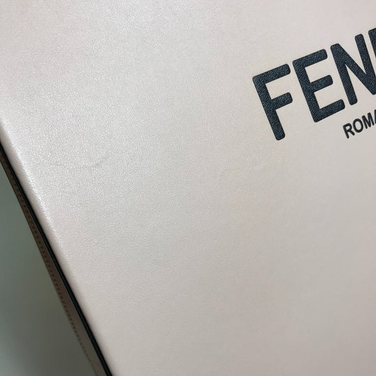 FENDI Tote Bag 8BH383 leather Light pink Shopping bag Women Used Authentic