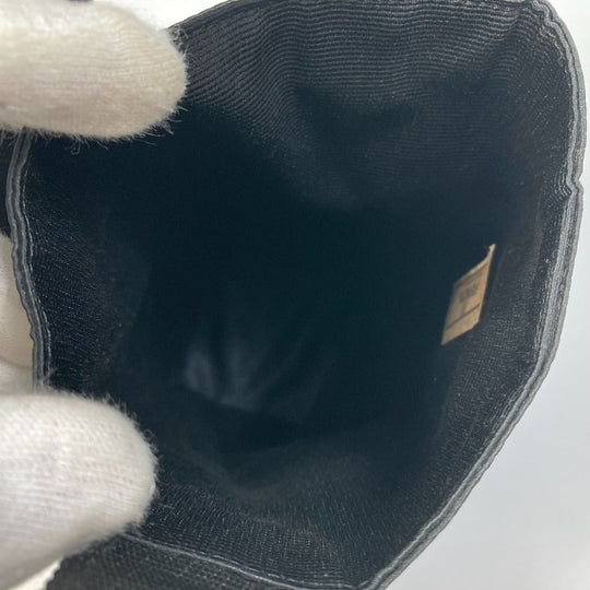 FENDI Bottle holder Nylon black logo unisex(Unisex) Used Authentic
