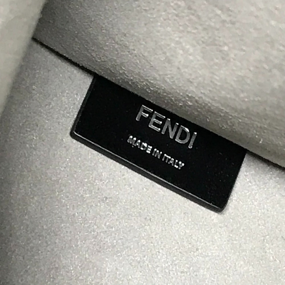 FENDI Tote Bag 7VA583 leather black shoulder bag shopper medium mens Used Authentic
