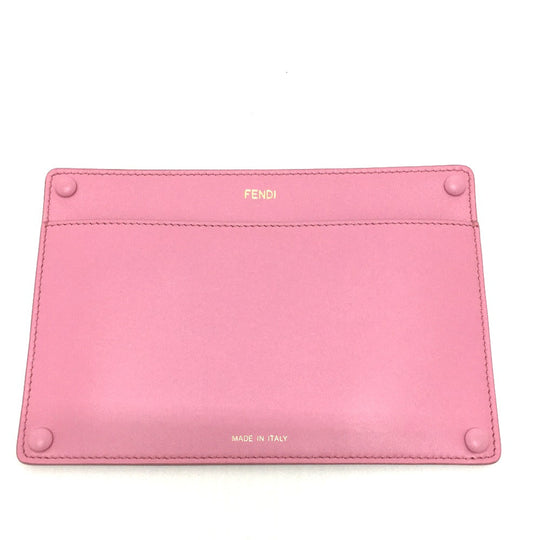 FENDI Pouch 7AR907 leather pink Peek-a-boo bag-in Women Used Authentic