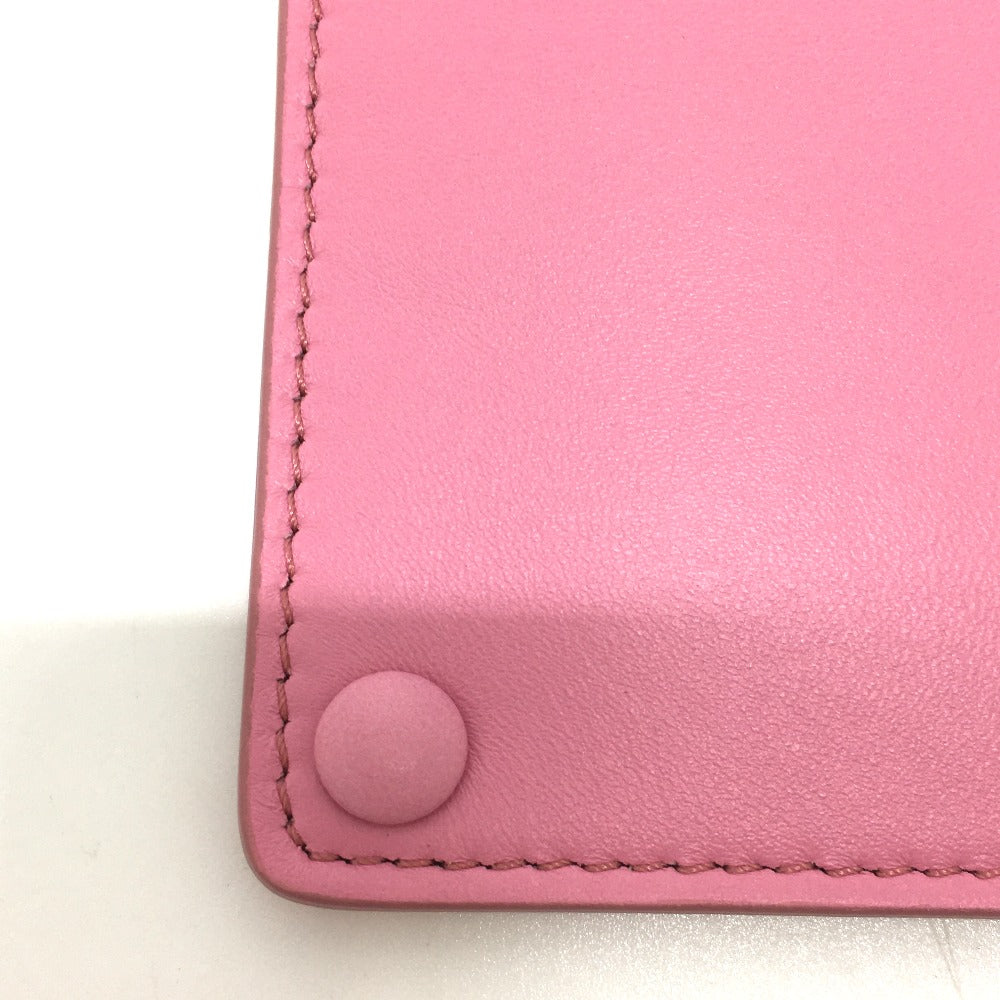 FENDI Pouch 7AR907 leather pink Peek-a-boo bag-in Women Used Authentic